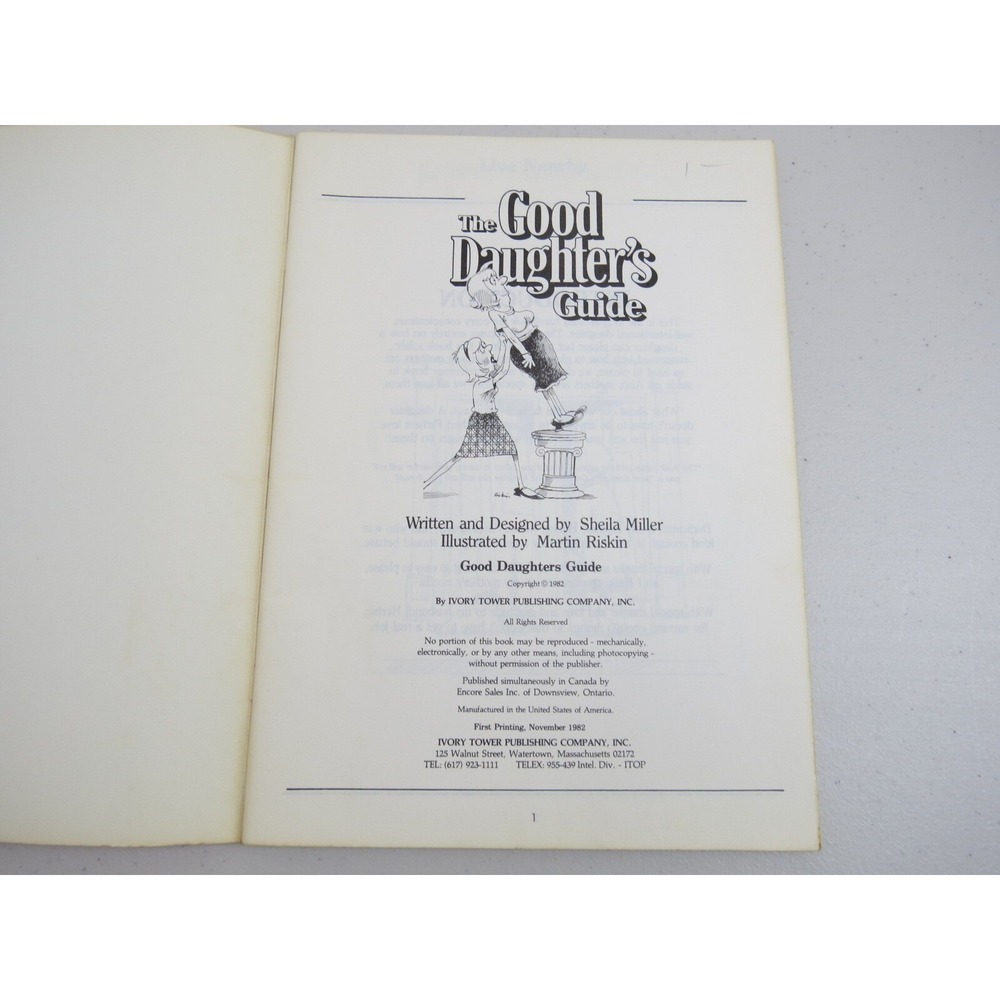 The Good Daughter's Guide by Sheila Miller 1982 Paperback Humor Ivory Tower - Picture 7 of 8